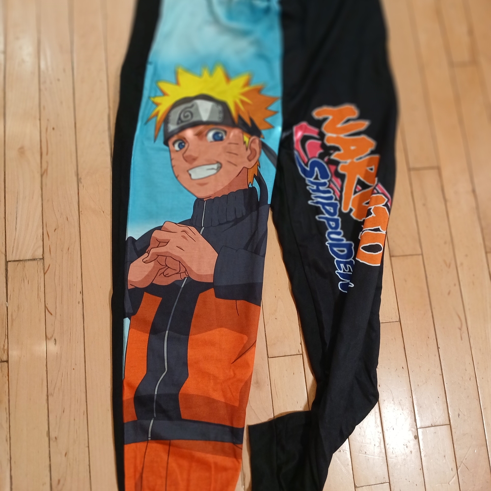 Naruto Shippuden Kids Jogger Pants - Black and Blue